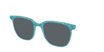 The Polarized Aquamarine Sparkle Sun Top