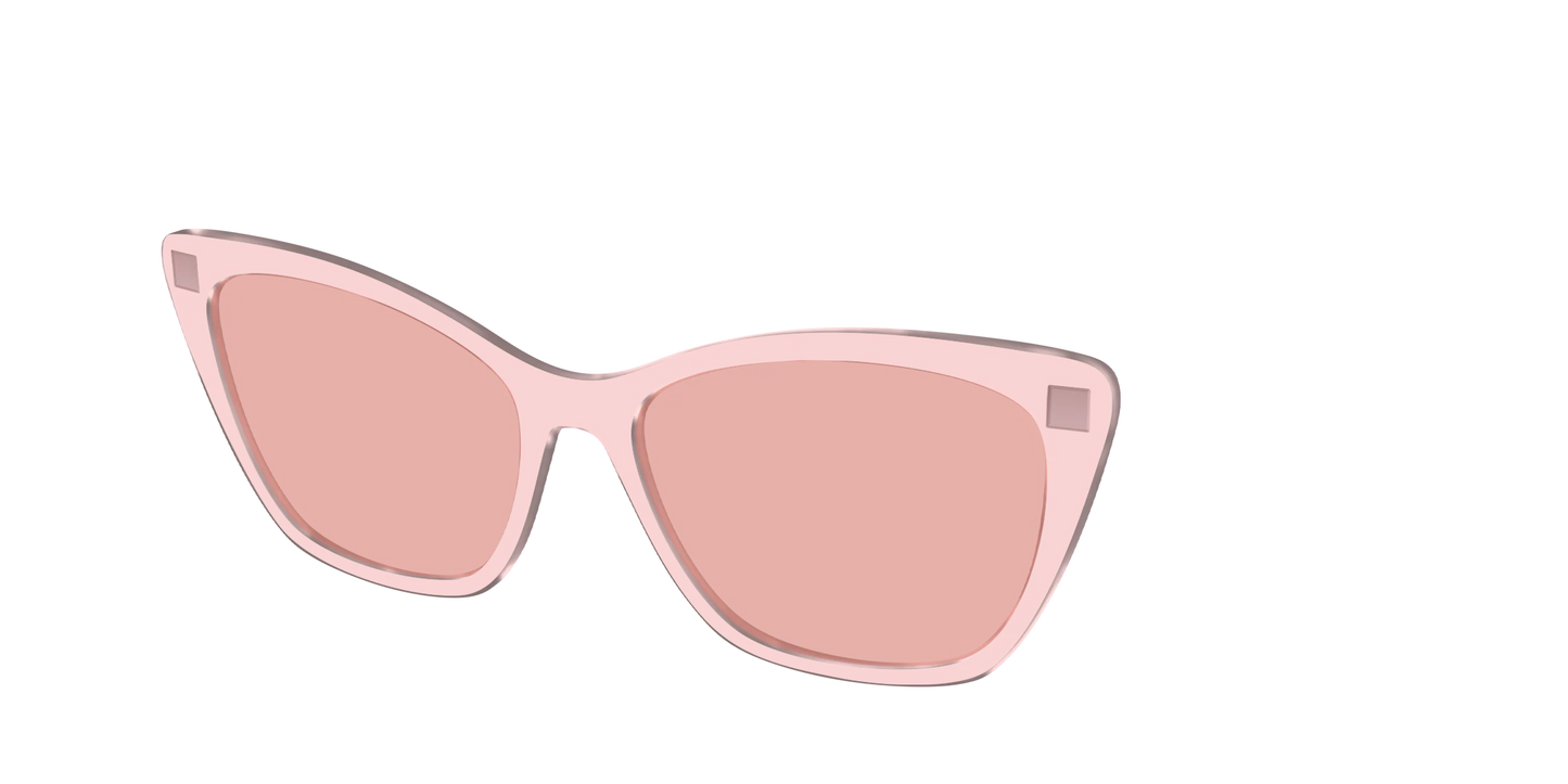 The Pink Crystal With Coral Pink Lens