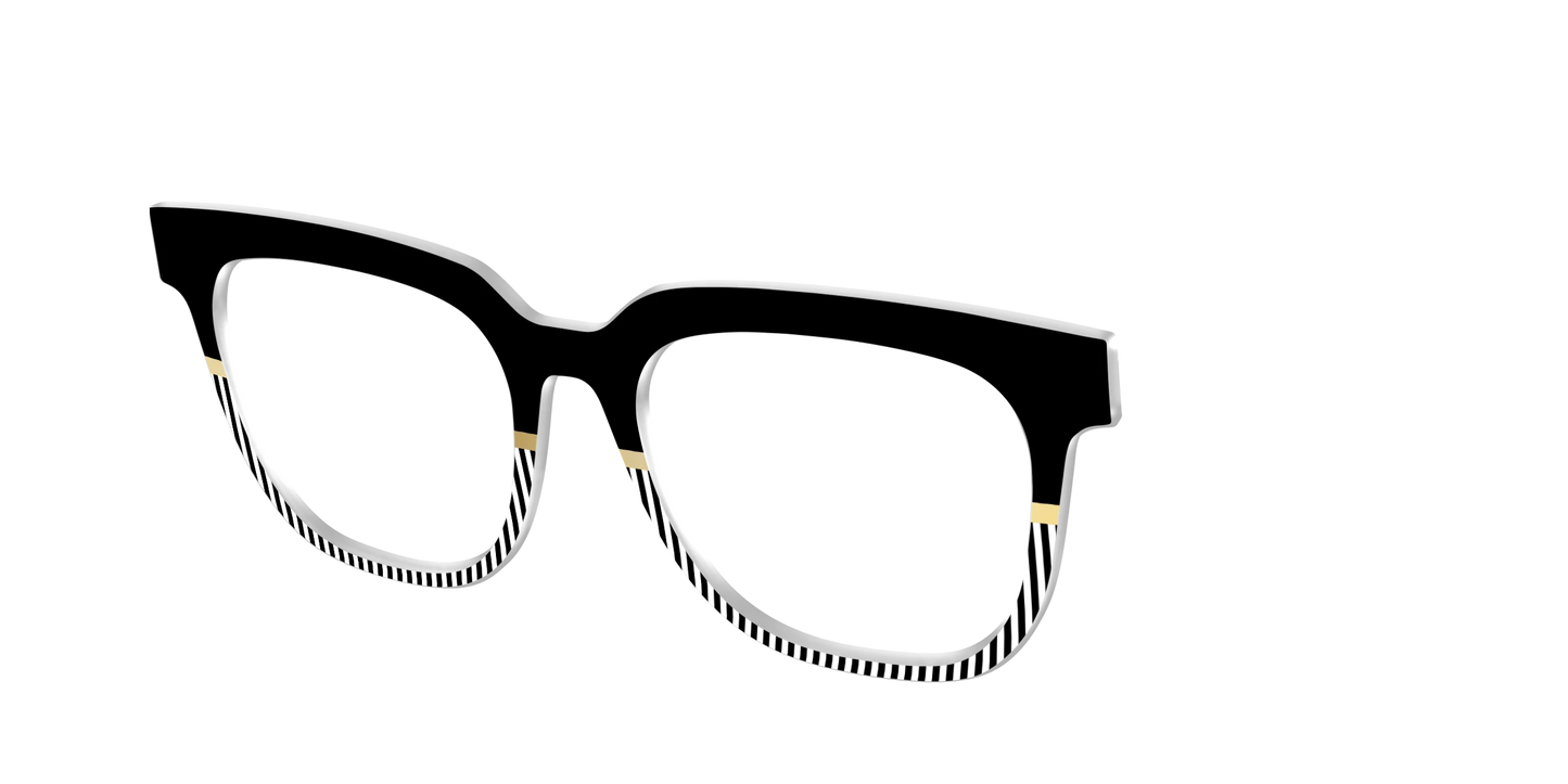 The Chic Stripes Crystal with Gold Foil