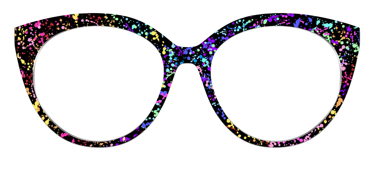 The Rainbow Splatter Black