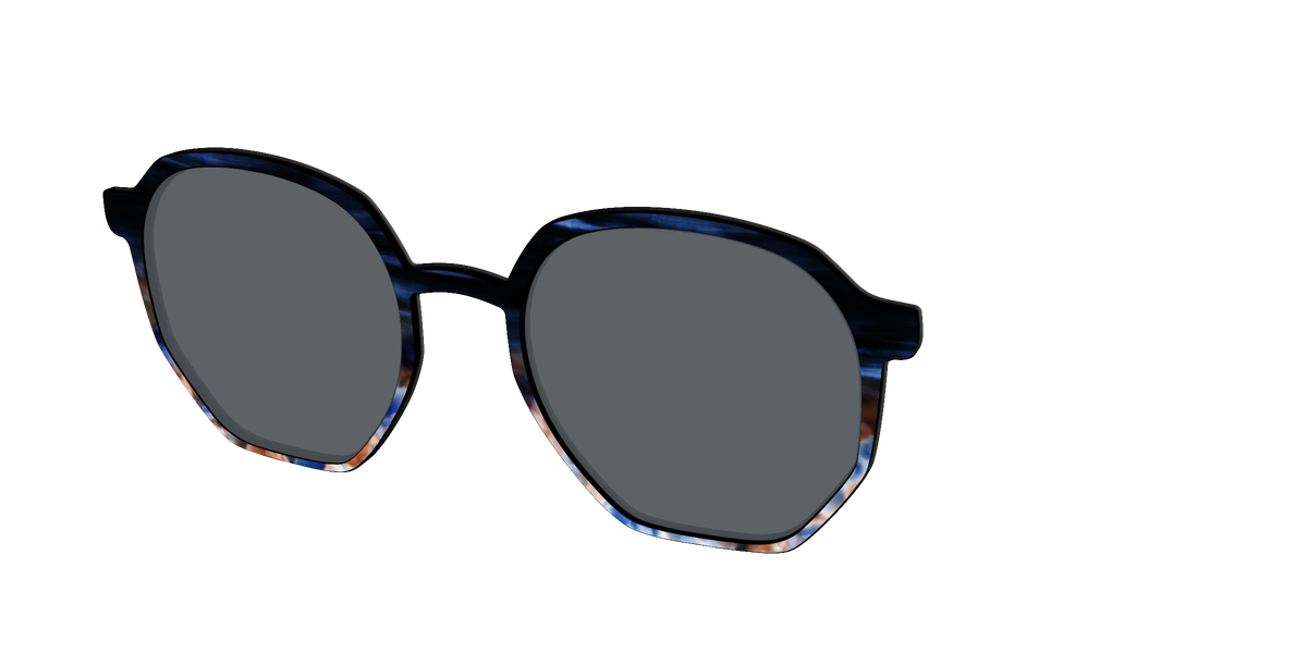 The Polarized Blue Horn Tortoise Sun Top