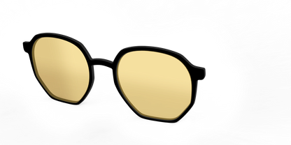 The Black With Citrine Yellow Lens