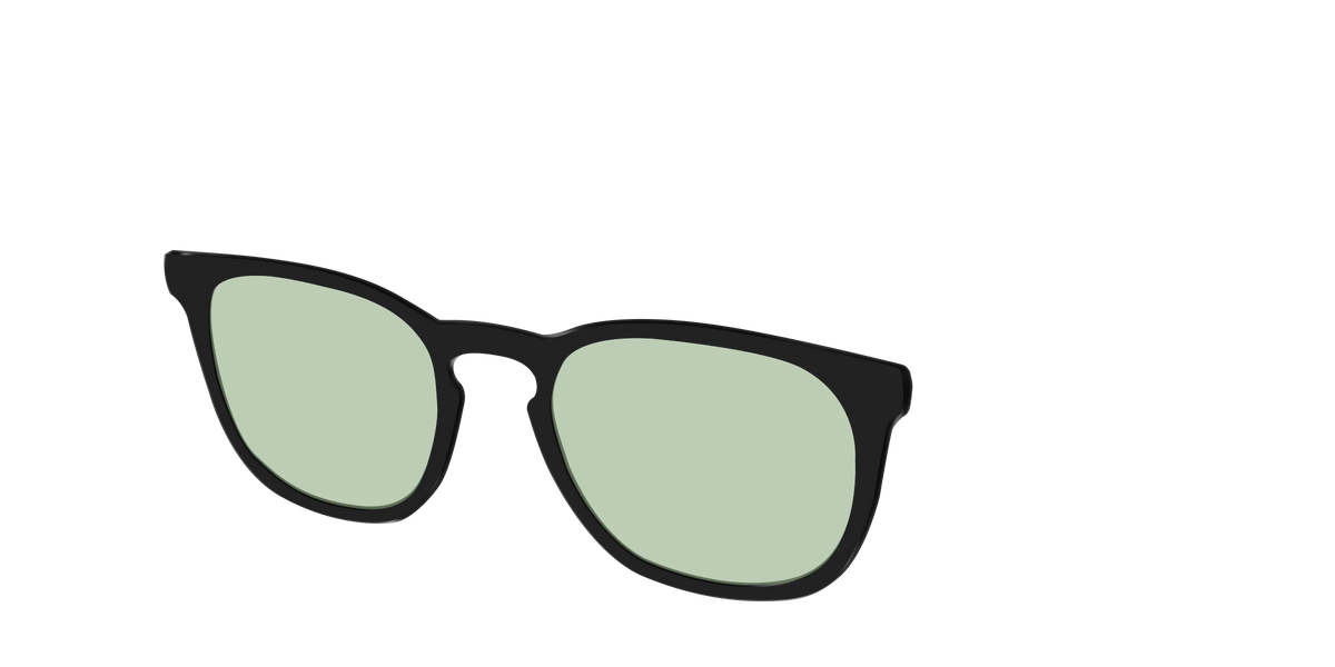 The Black With Sage Green Lens