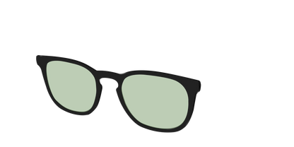 The Black With Sage Green Lens