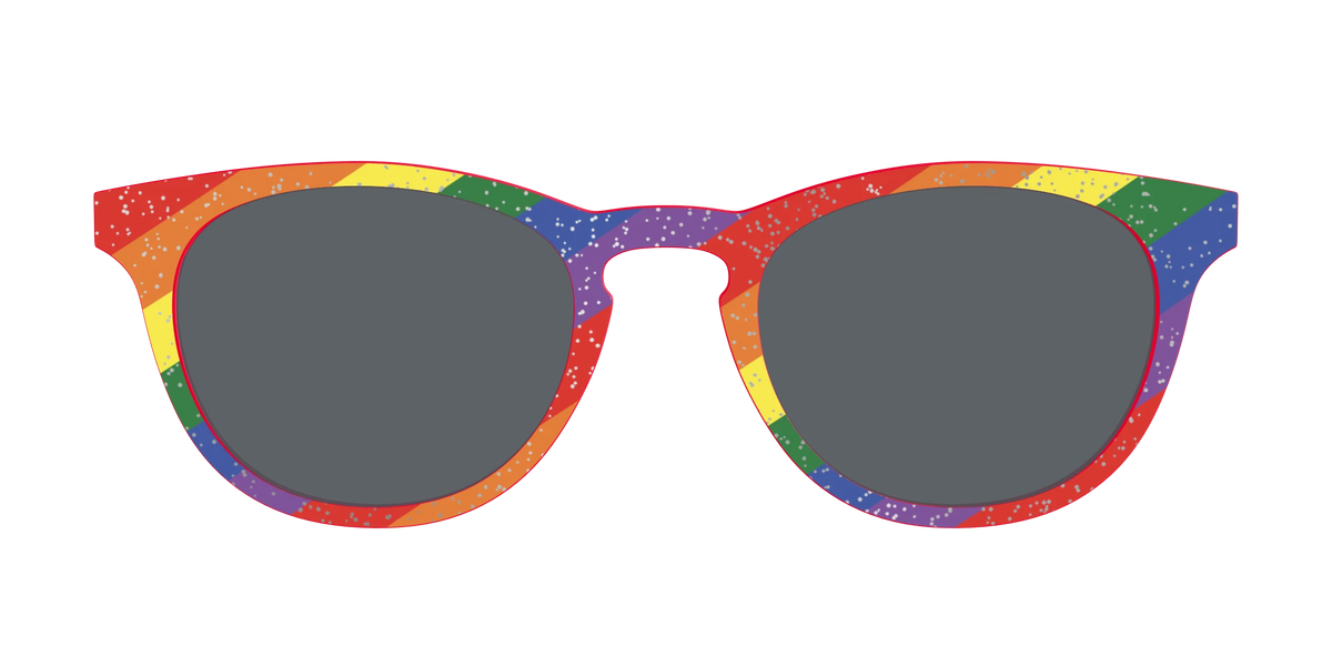 The Polarized Traditional Pride Flag Glitter Sun Top