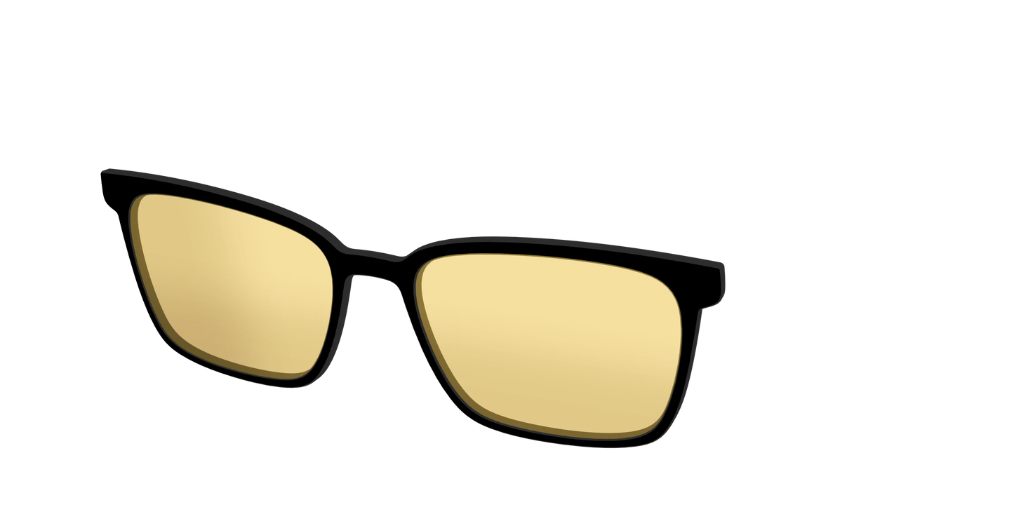 The Black With Citrine Yellow Lens