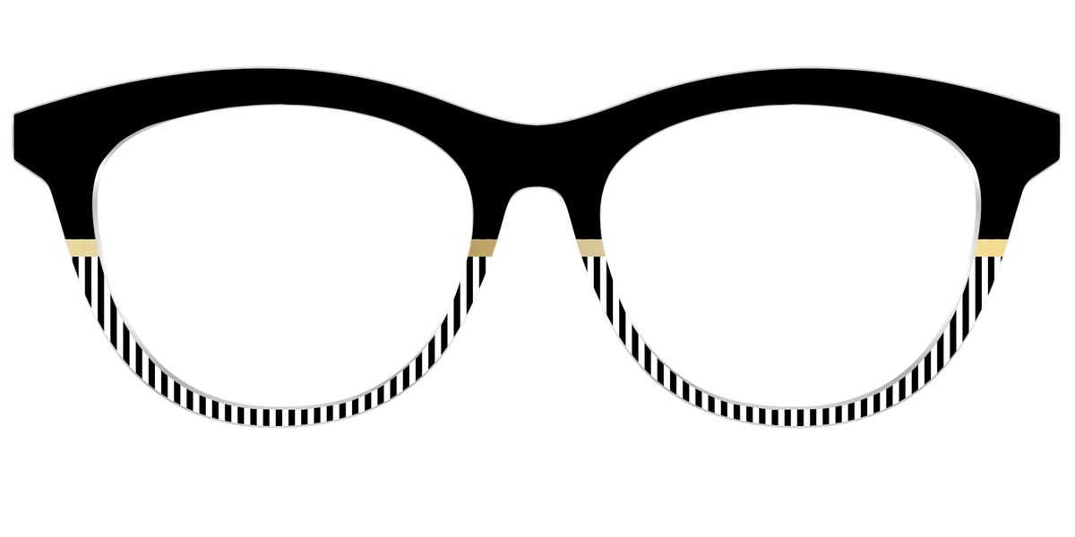The Chic Stripes Crystal with Gold Foil